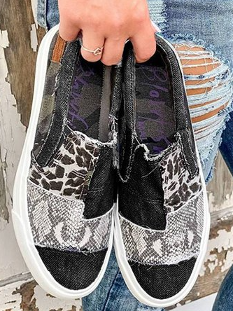 Vintage Flat Heel Leather Daily Sneakers