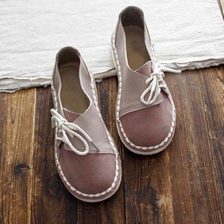 Women's Casual Vintage Round Toe Flats All Season Shoes