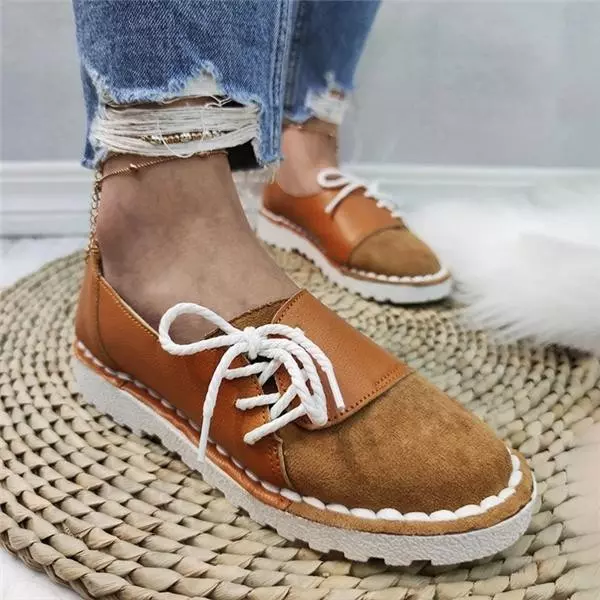 Women's Casual Vintage Round Toe Flats All Season Shoes