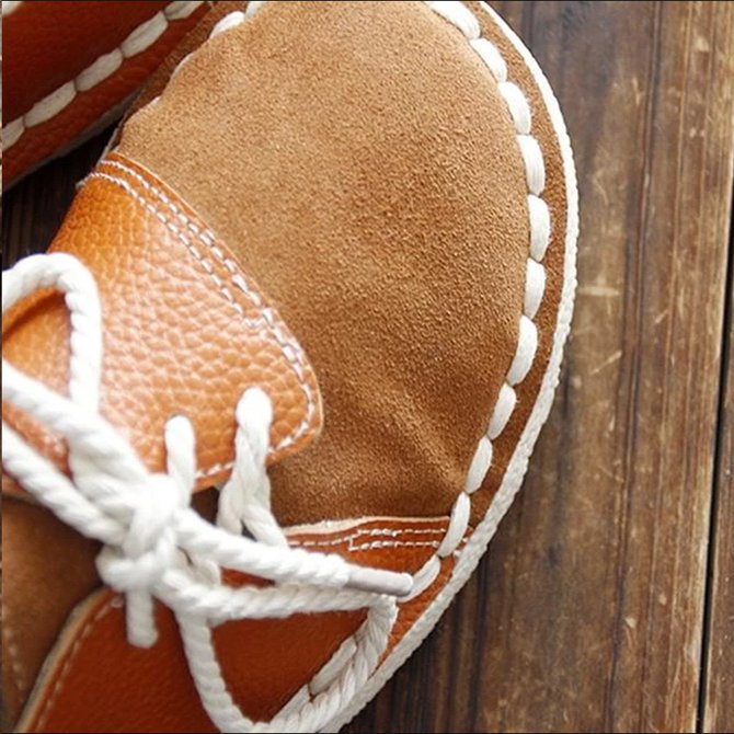 Women's Casual Vintage Round Toe Flats All Season Shoes