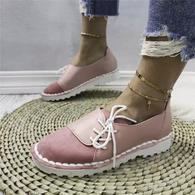 Women's Casual Vintage Round Toe Flats All Season Shoes
