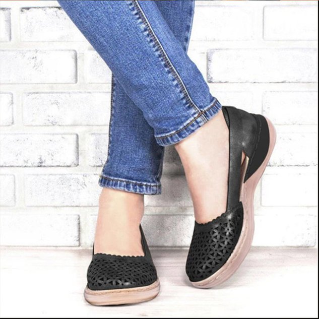 Low Heel Leather Summer Sandals