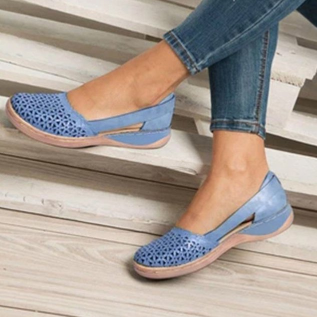 Low Heel Leather Summer Sandals