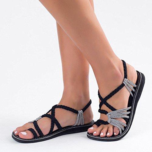 Summer Handmade Breathable Bandage Beach Flat Sandals