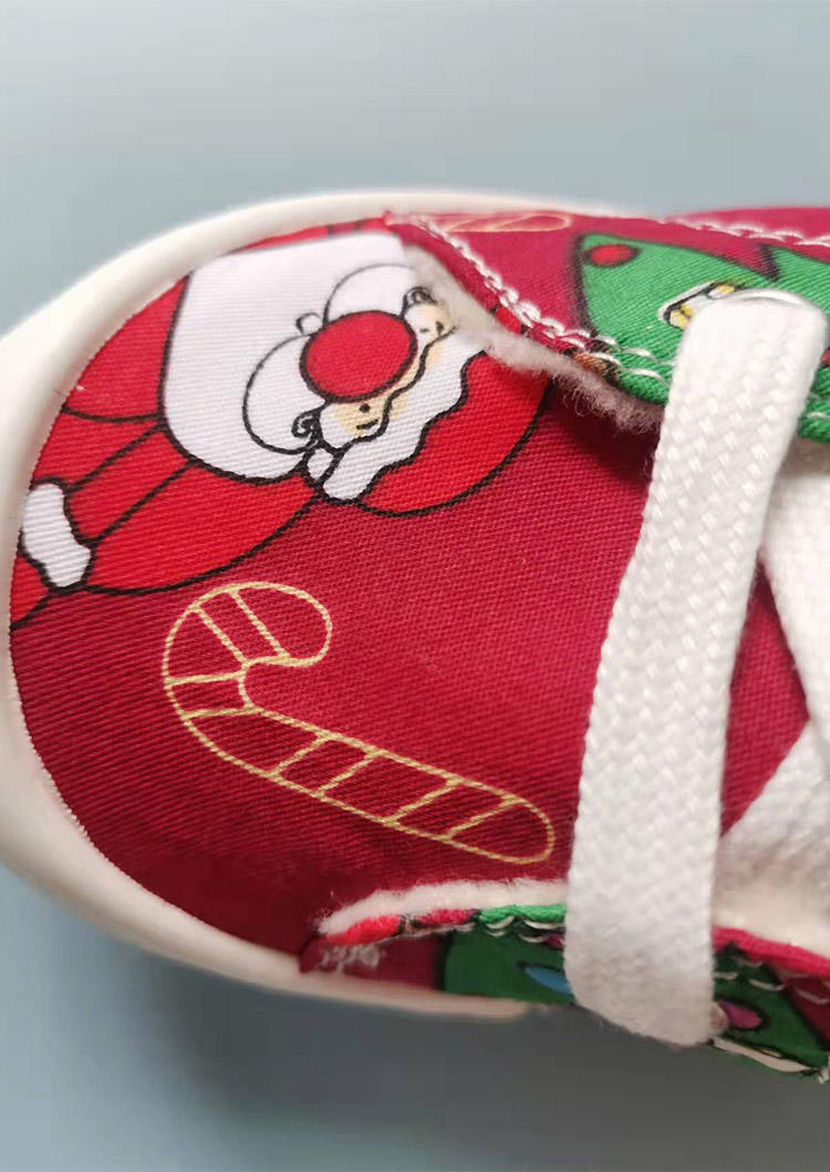 Christmas Tree Santa Claus Fleece Sneakers
