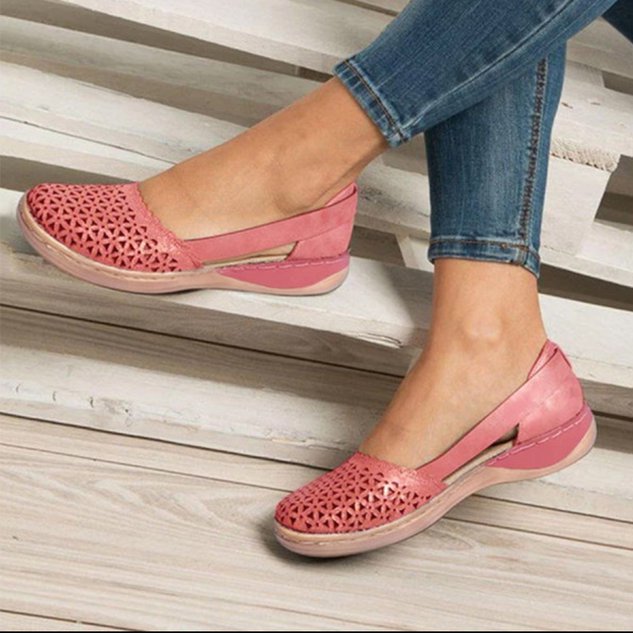 Low Heel Leather Summer Sandals