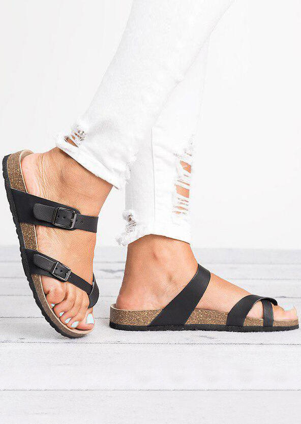 Leopard Pattern Cross Flat Slippers