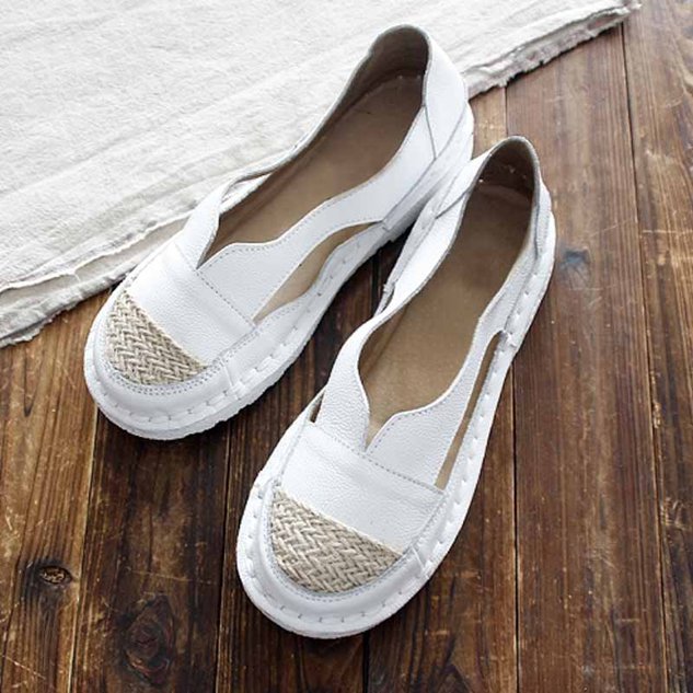 Fashion Vintage Flat Heel Leather Flats