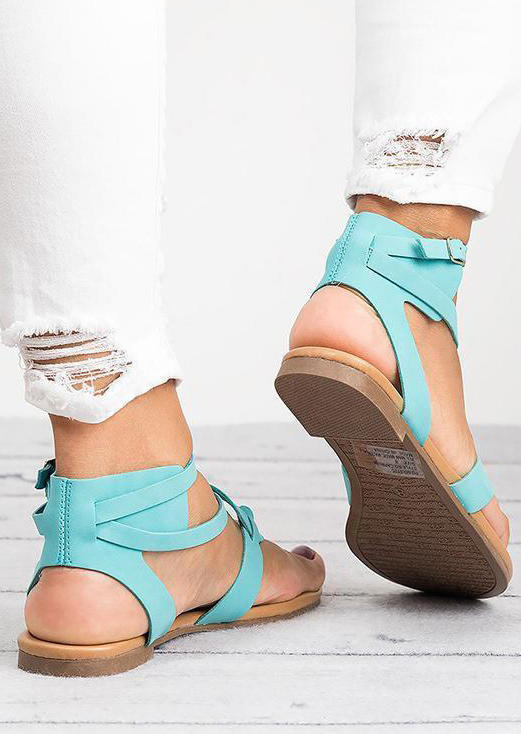 Hollow Out Cross Strap Flip Flop Flat Sandals