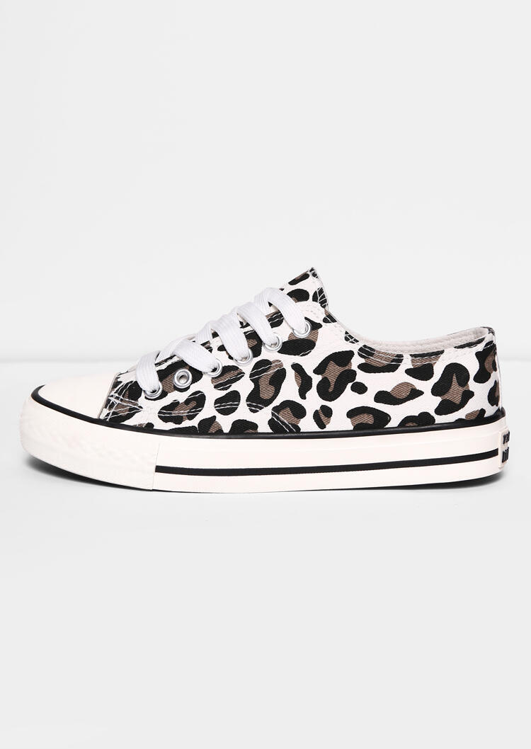 Cow Splicing Round Toe Sneakers