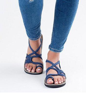 Summer Handmade Breathable Bandage Beach Flat Sandals