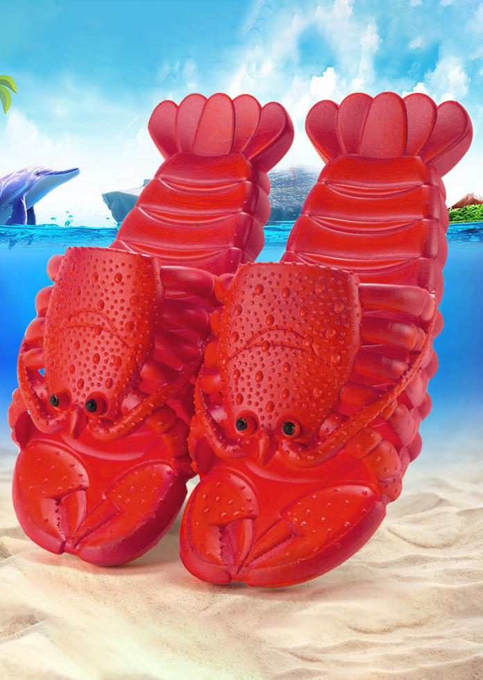 Summer Crayfish Beach Flat Slippers