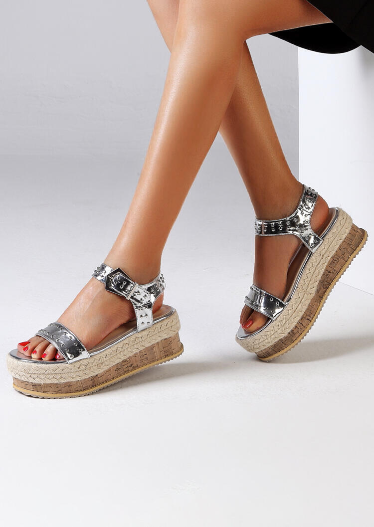 Ankle Strap Buckle Platform Sandals