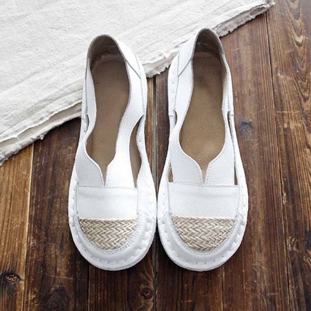 Fashion Vintage Flat Heel Leather Flats