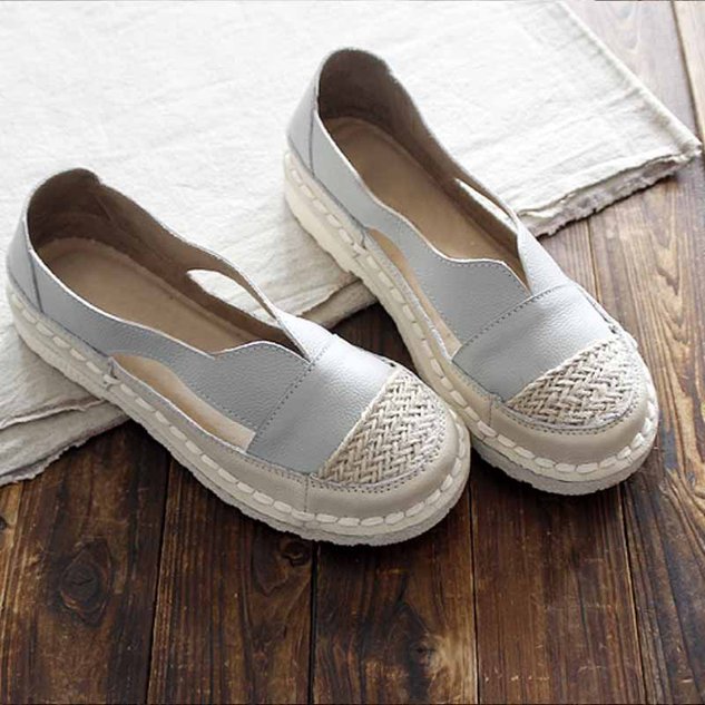 Fashion Vintage Flat Heel Leather Flats