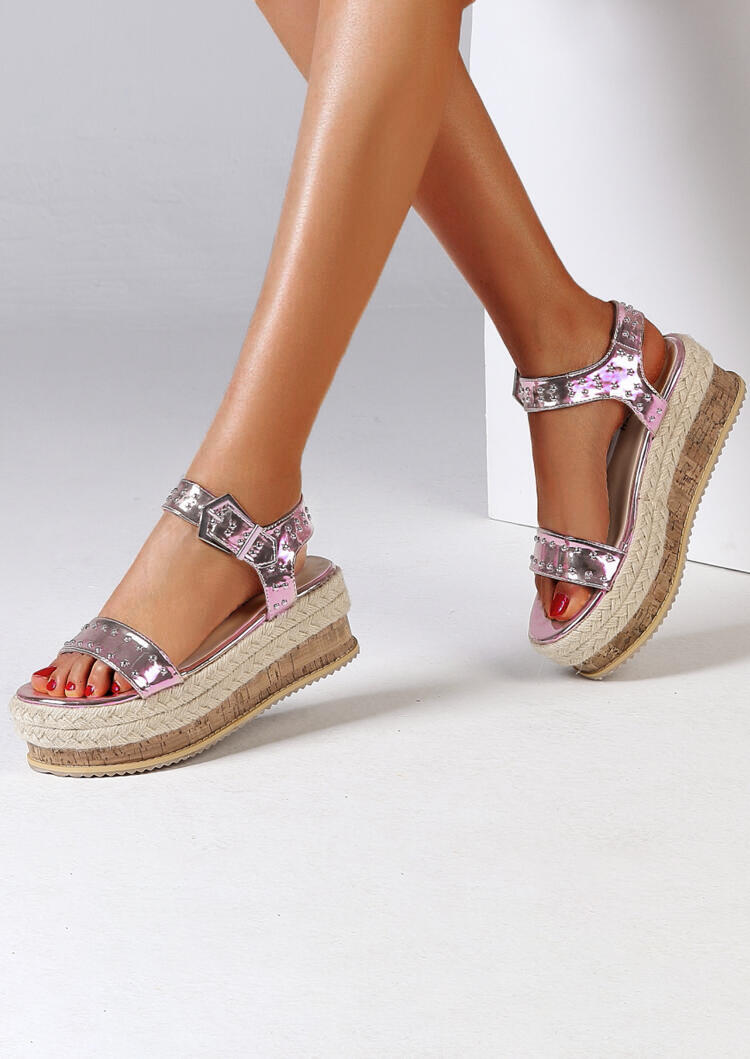 Ankle Strap Buckle Platform Sandals