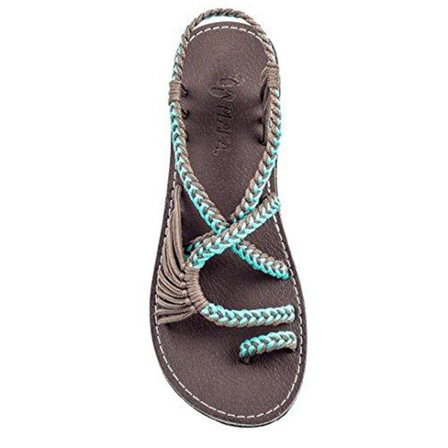 Summer Handmade Breathable Bandage Beach Flat Sandals