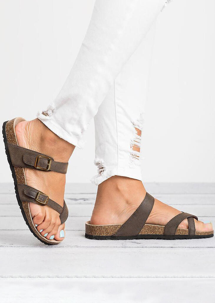 Leopard Pattern Cross Flat Slippers