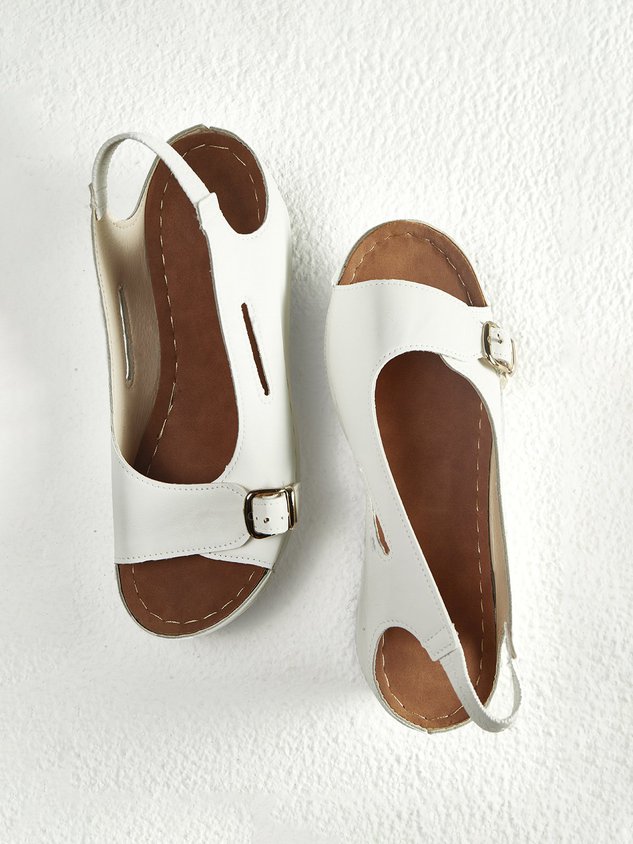 Summer Pink Pu Daily Vintage Sandals