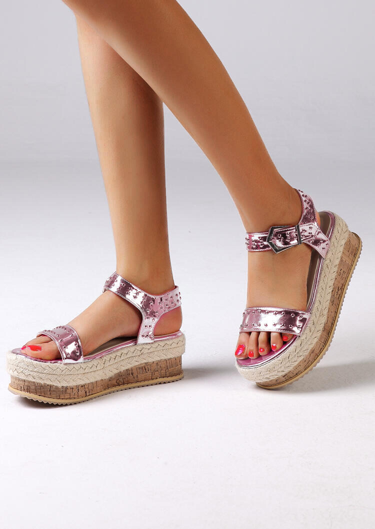 Ankle Strap Buckle Platform Sandals