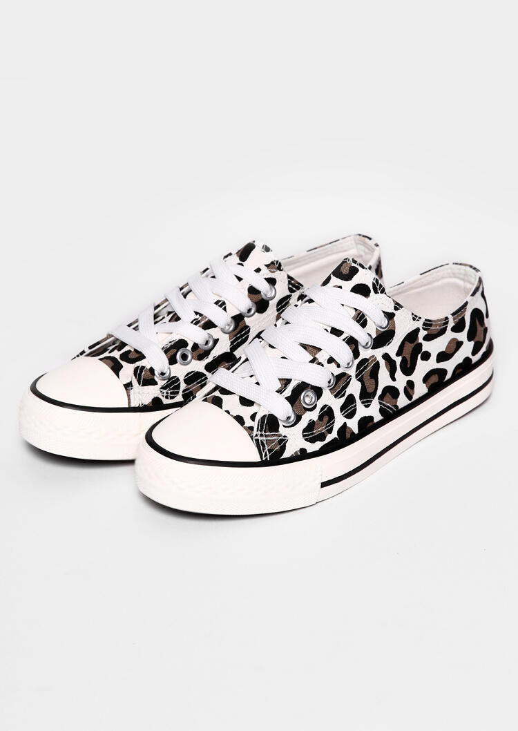 Cow Splicing Round Toe Sneakers