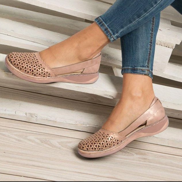 Low Heel Leather Summer Sandals
