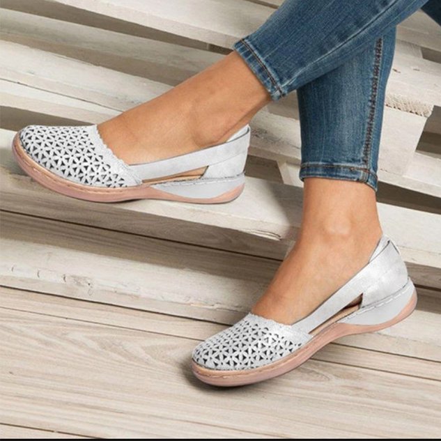 Low Heel Leather Summer Sandals