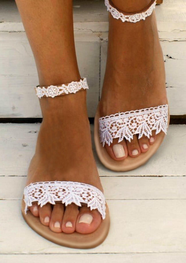 Rhinestone Toe Ring Slip On Slippers