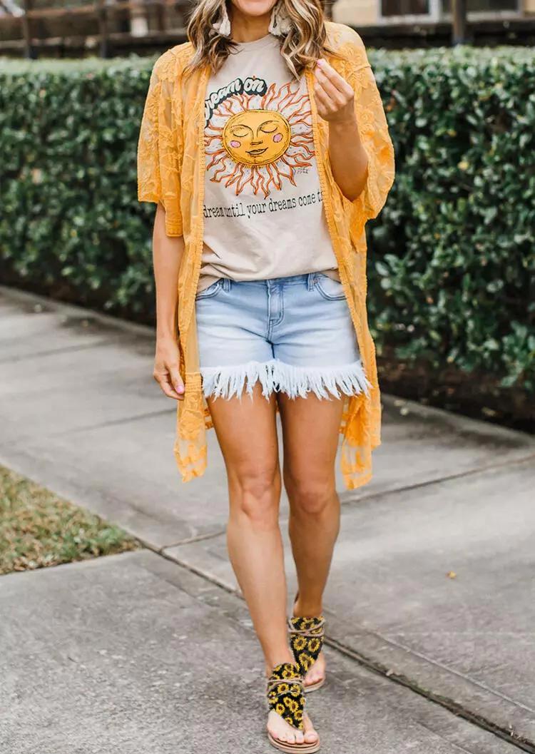 Summer Sunflower Zipper Flat Sandals