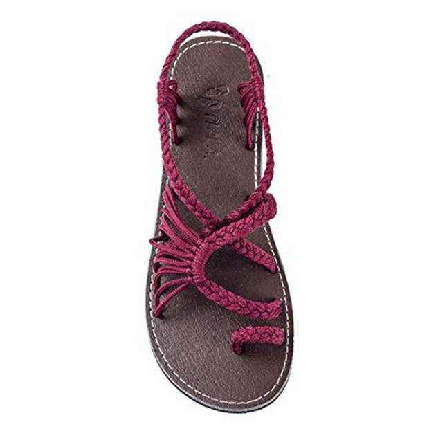 Summer Handmade Breathable Bandage Beach Flat Sandals