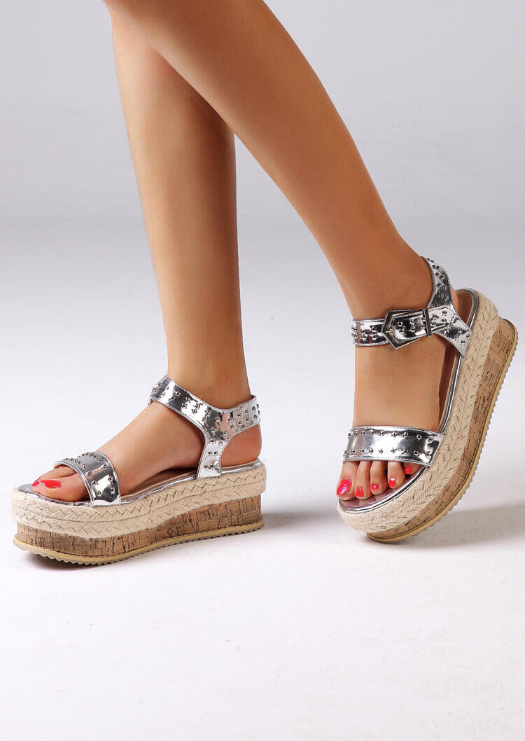 Ankle Strap Buckle Platform Sandals