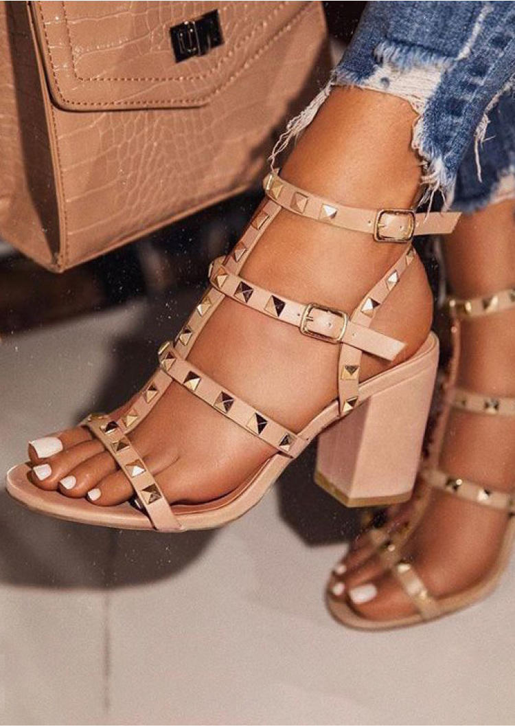 Vintage Color Block Strappy Toe Ring Flat Sandals
