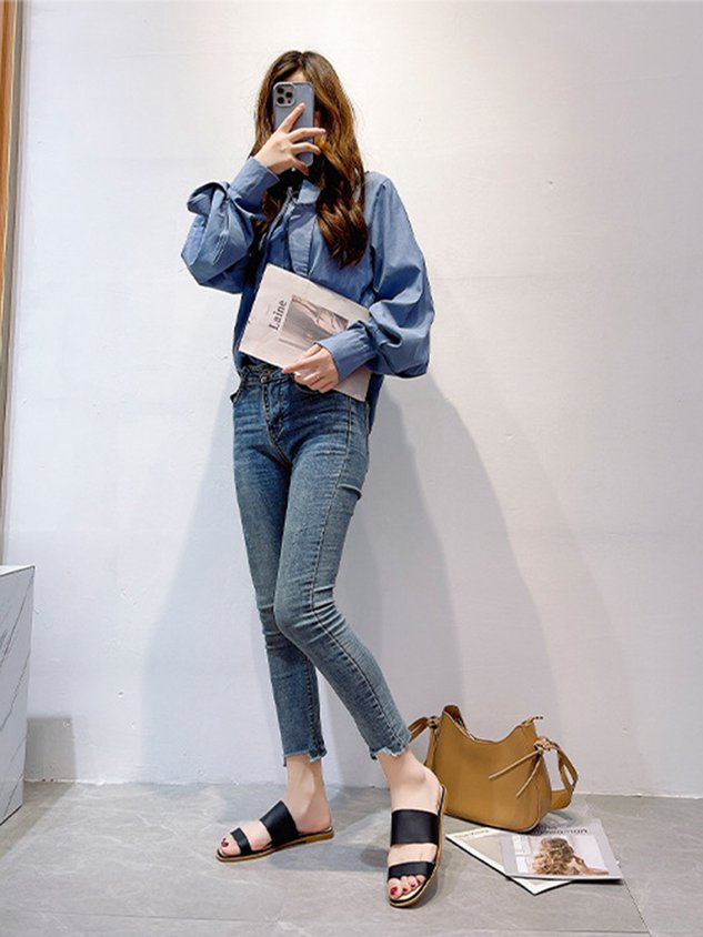 Solid Color Casual Slippers