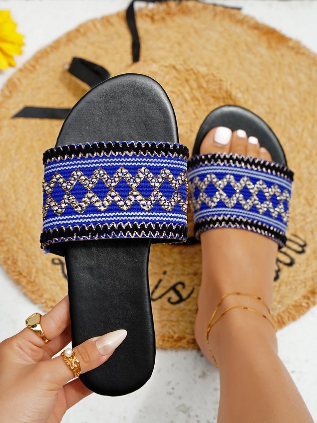 Holiday style Ethnic style Embroidery Slippers