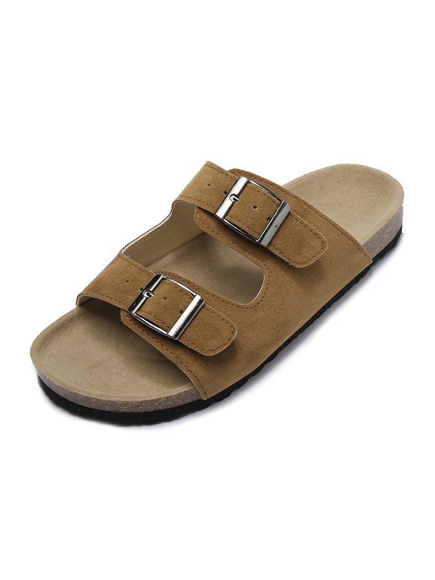 Casual Buckle Slip-On Birkenstock Slippers