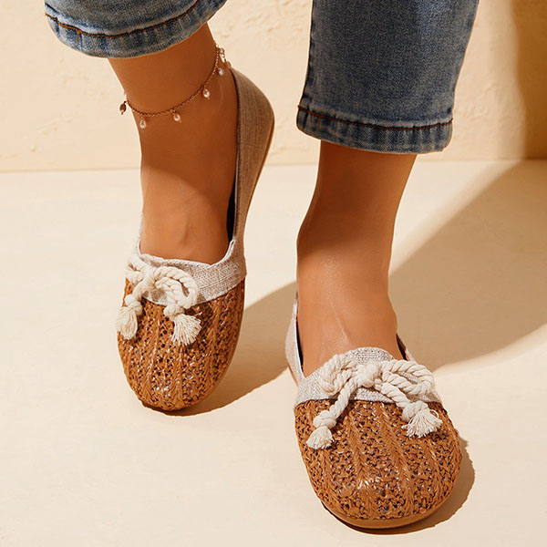 Women's Braided Slip-on Single Shoes