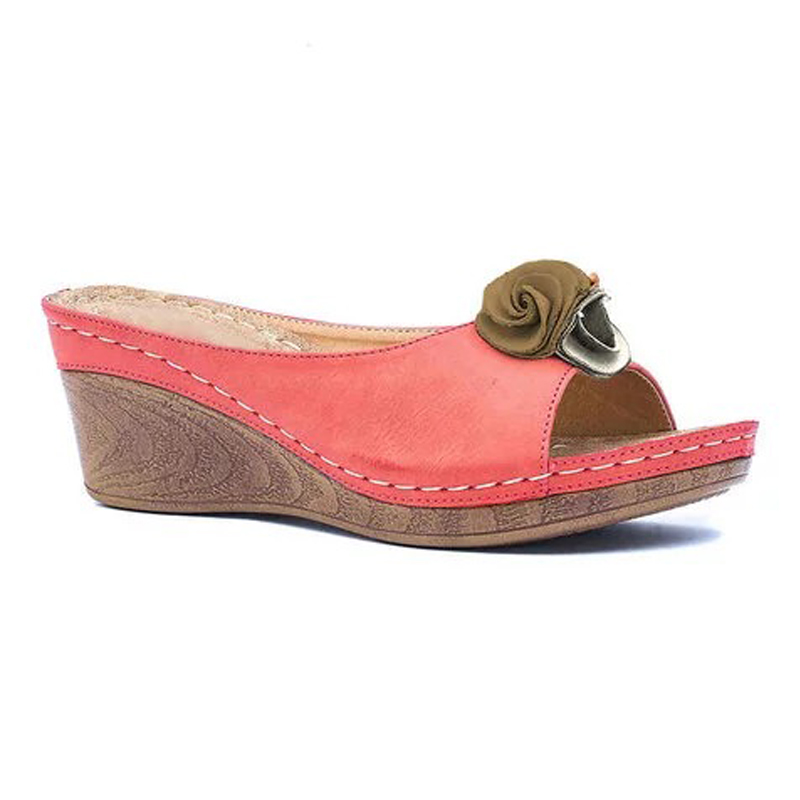 Flower Wedge Sandals