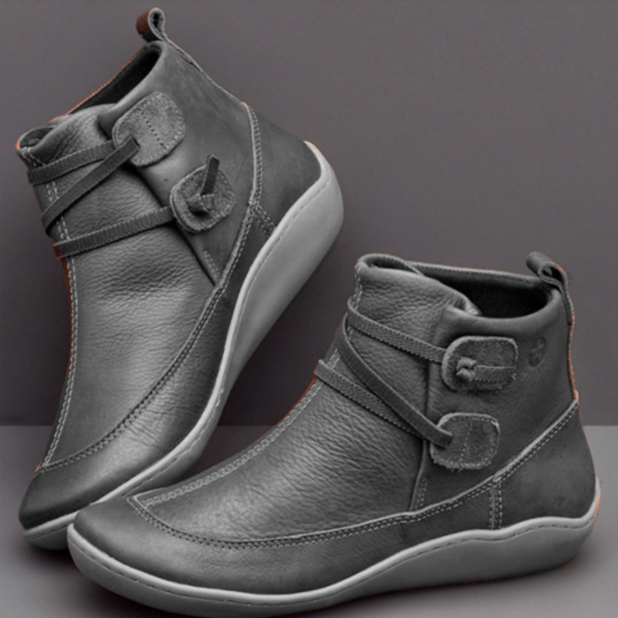 Sports Lace-Up Platform Short Boots