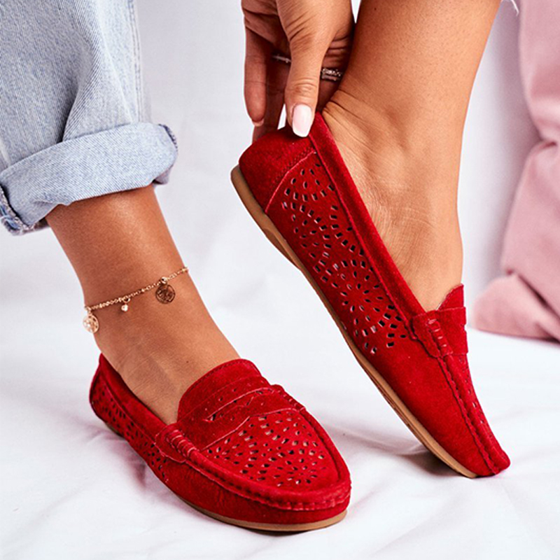 Women's flat hollowed out comfortable flat shoes