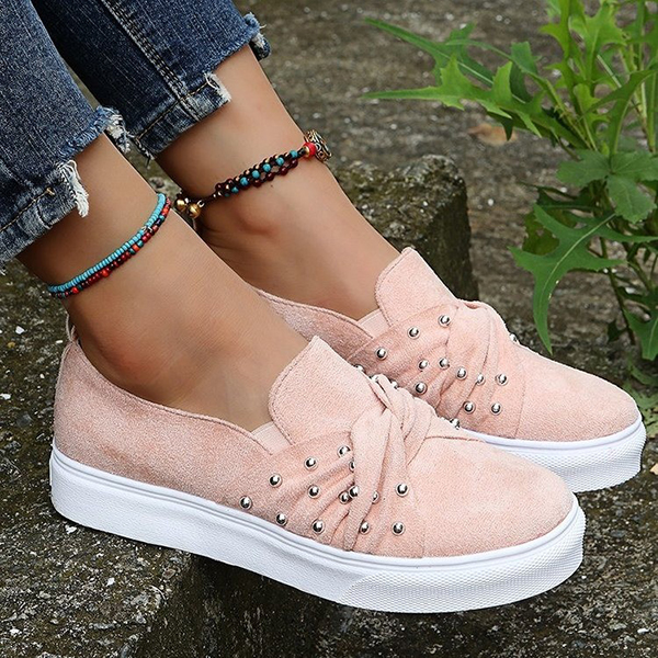 Women's Casual Bow Pearl Loafers
