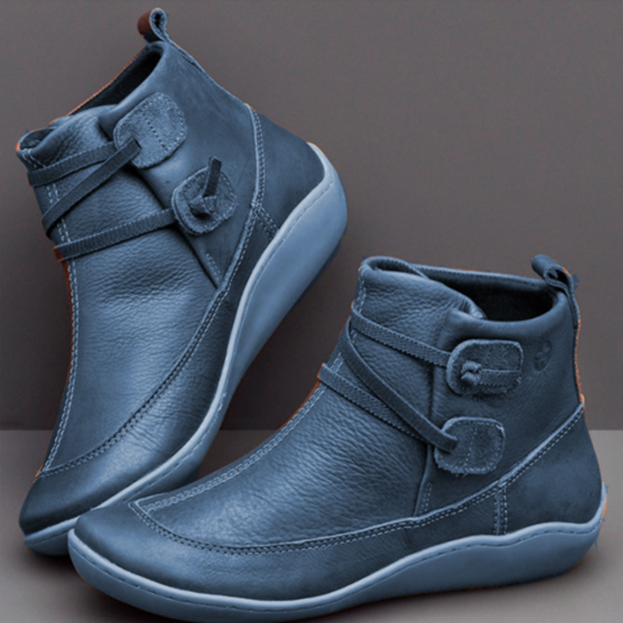 Sports Lace-Up Platform Short Boots