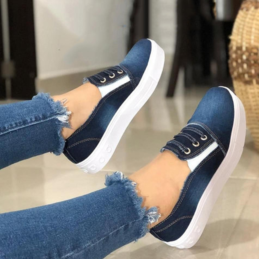 Plain  Round Toe  Casual Sneakers