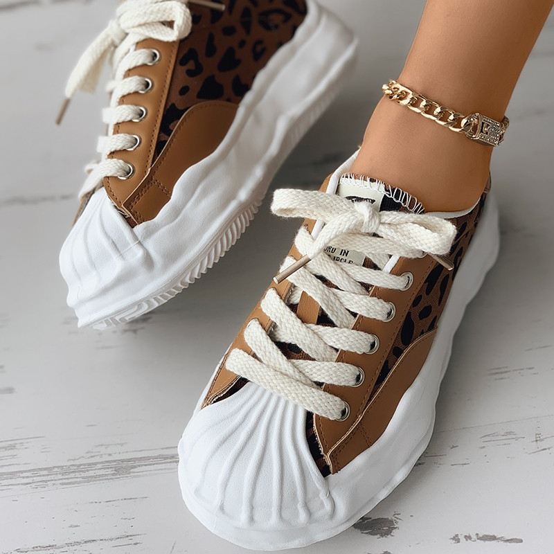 Eyelet Lace-up Front Shell Sneaker