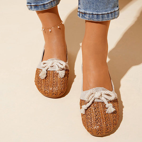 Women's Braided Slip-on Single Shoes