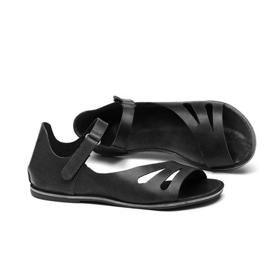 Plain Flat Peep Toe Casual  Flat Sandals