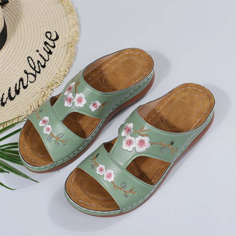 Summer Embroidered Platform Sandals