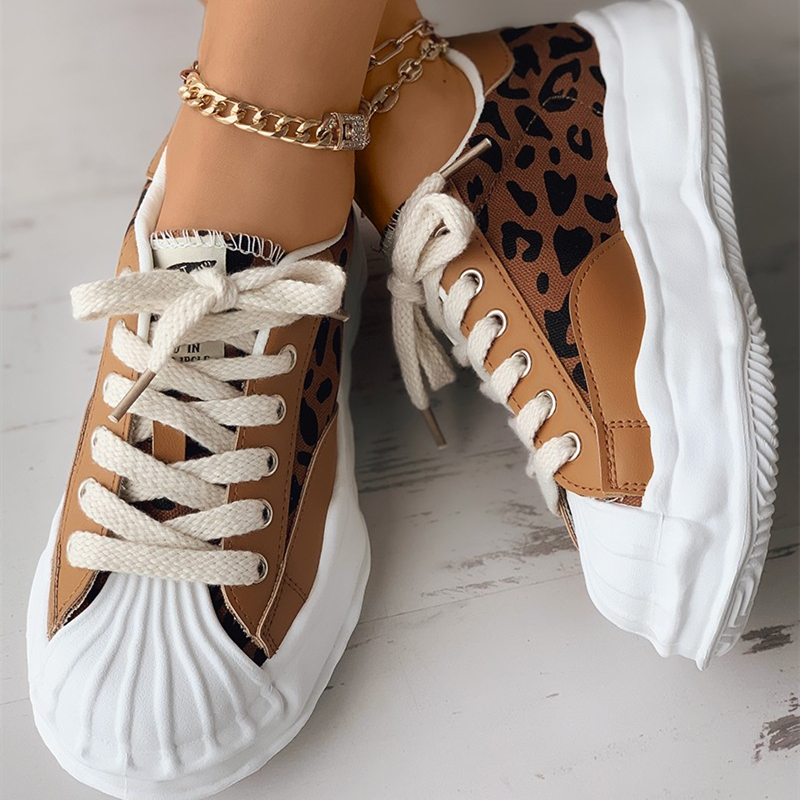 Eyelet Lace-up Front Shell Sneaker