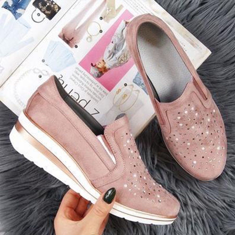 Plain Round Toe Casual Travel Sneakers