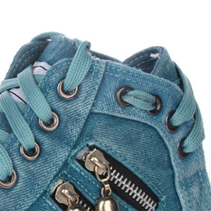 Ladies Vintage Round Toe Canvas Skull Decorative Canvas Shoes