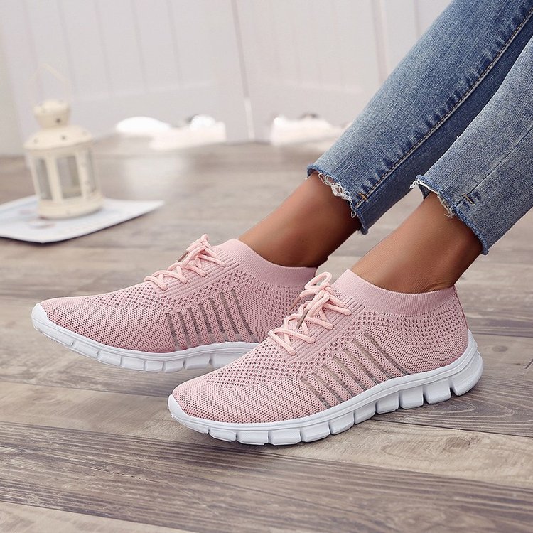 Flat Low Heel Mesh Flying Shoes